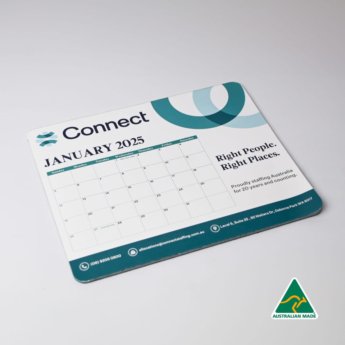 Calendar Mouse Mat (230mm x 190mm)