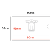 Business Size 90x55mm Rigid Card Holder Clip & Pin
