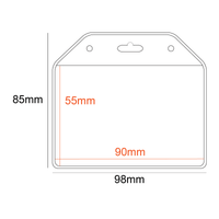 Business Size 90x55mm PVC Pocket Holder Single Slot