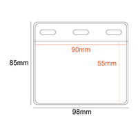Business Size 90x55mm PVC Pocket Holder 3 Slots