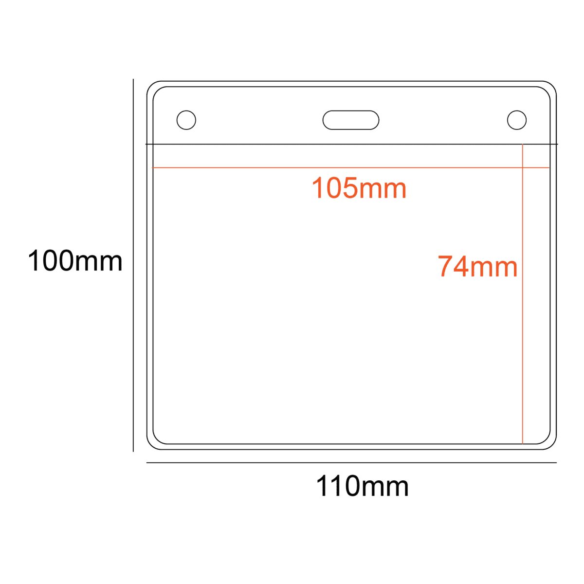 PVC Pocket Holder 105x74mm 1 Slot