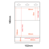 PVC Pocket Holder 95x130mm 3 Pocket 3 Slots