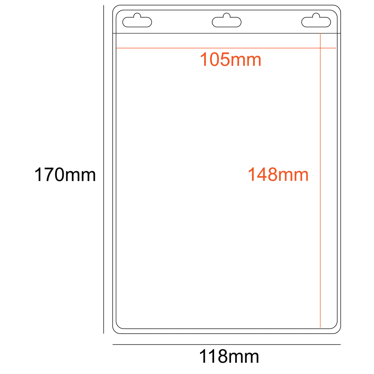 PVC Pocket Holder A6 Size 3 Slots