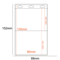 PVC Pocket Holder 90x126mm 2 Pocket 3 Slots