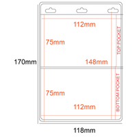 PVC Pocket Holder A6 Size 3 Pockets 3 Slots.