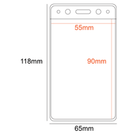 PVC Pocket Holder Portrait 90x55mm 1 Slot