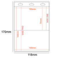 PVC Pocket Holder A6 Size Multi Pocket 3 Slots