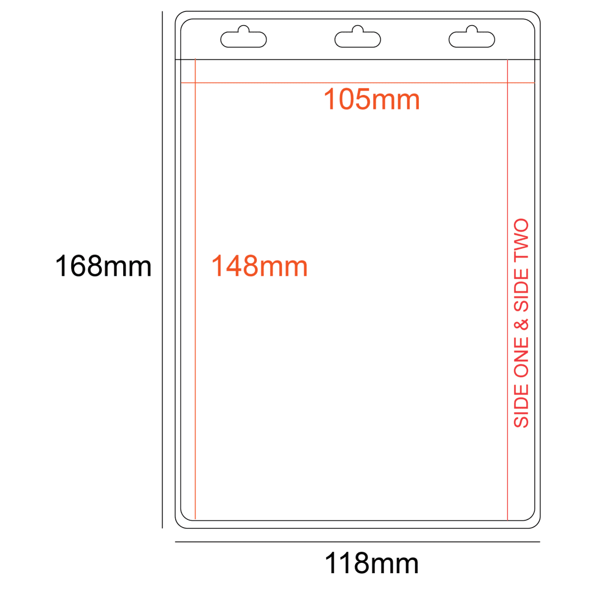 PVC Pocket Holder A6 Size 2 Pockets 3 Slots