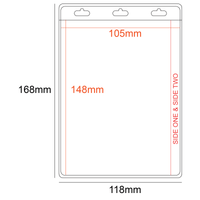 PVC Pocket Holder A6 Size 2 Pockets 3 Slots