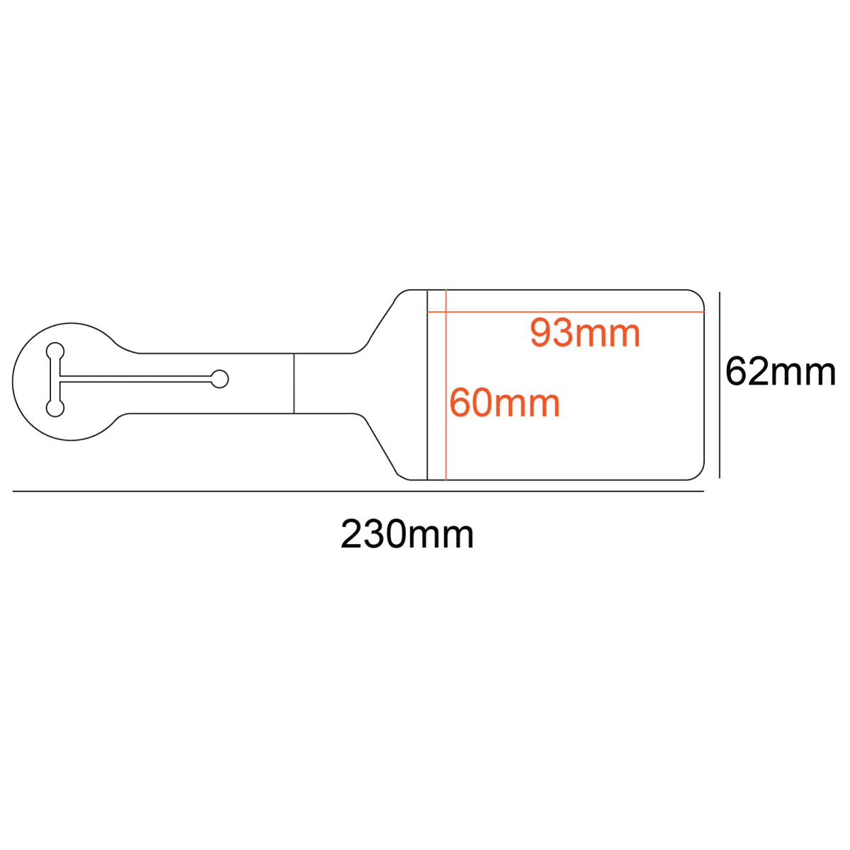 Business Size 55x90mm PVC Luggage Tag Holder Clear