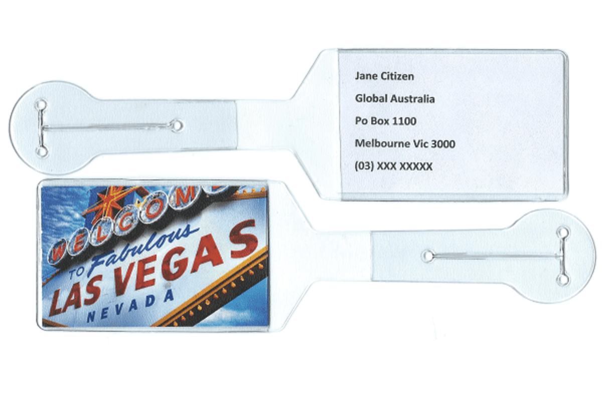 Flexible PVC Fully Produced Luggage Tag Clear