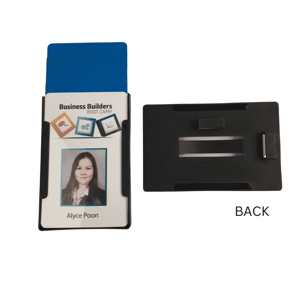 Plastic Rigid Multiple Card Holder - BLACK