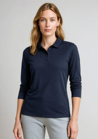 Womens Action Long Sleeve Polo