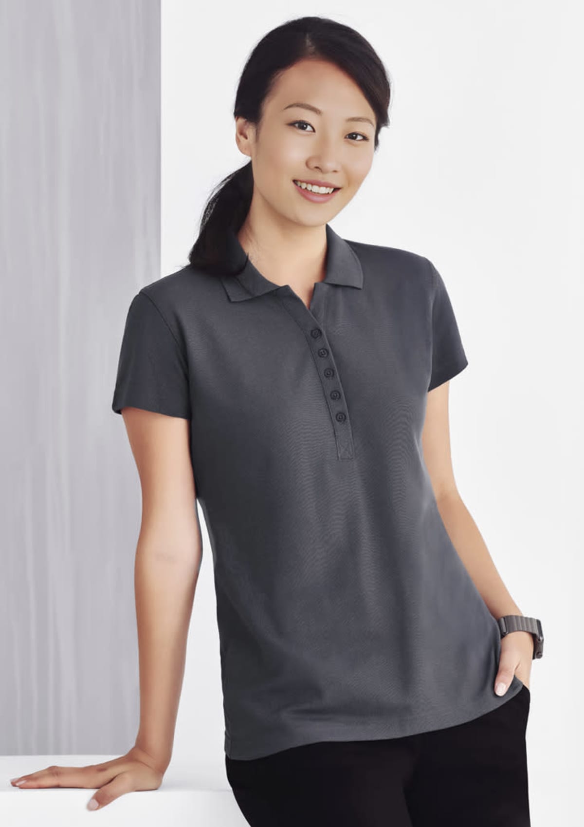 Womens Crew Short Sleeve Polo