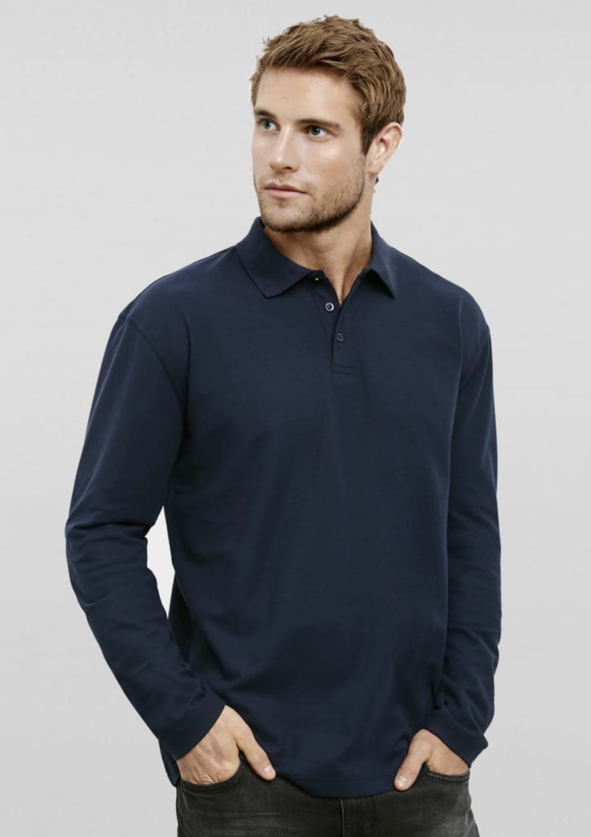 Crew Mens Long Sleeve Polo