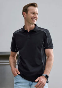 Unisex Grid Short Sleeve Polo