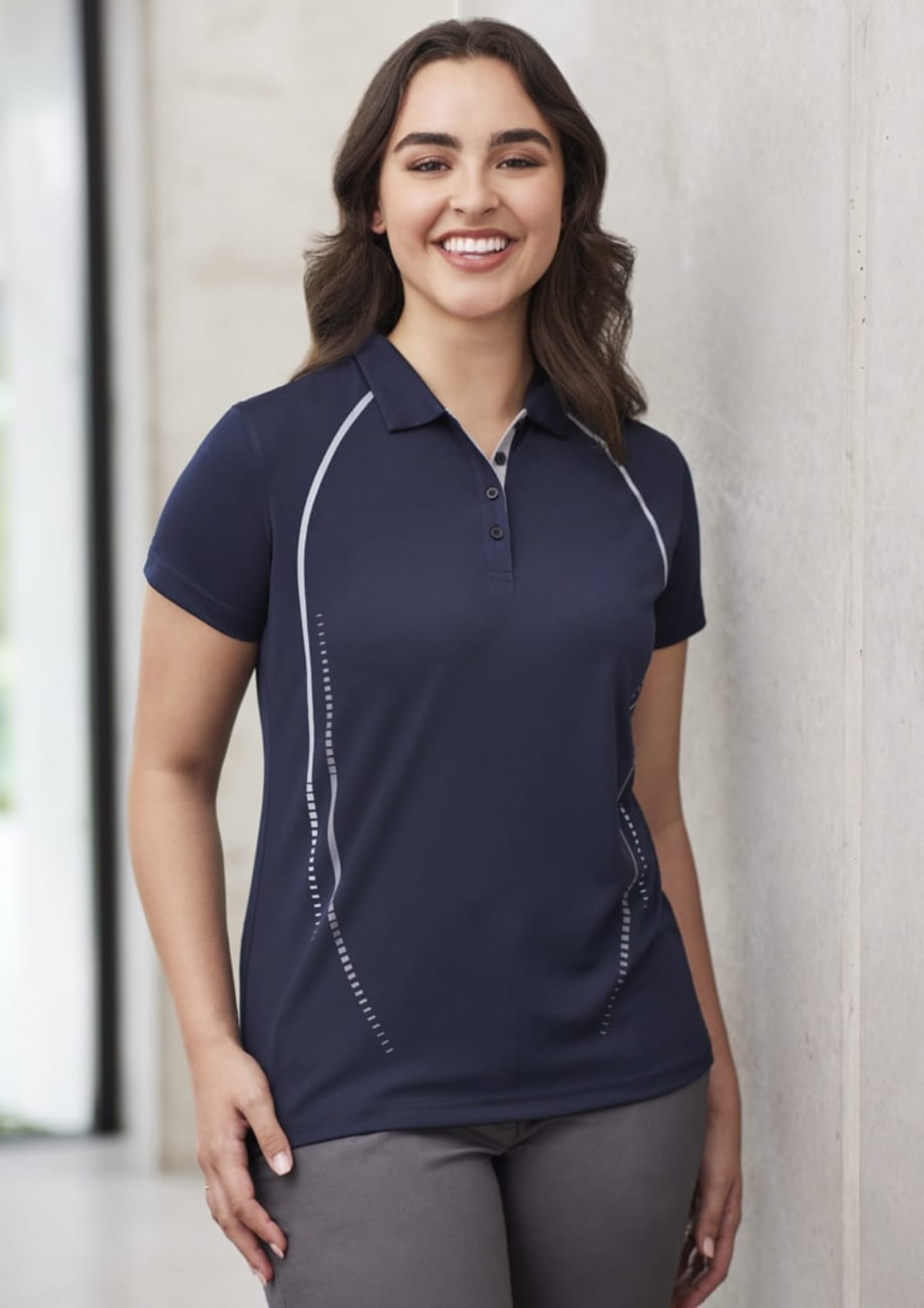 Womens Cyber Short Sleeve Polo