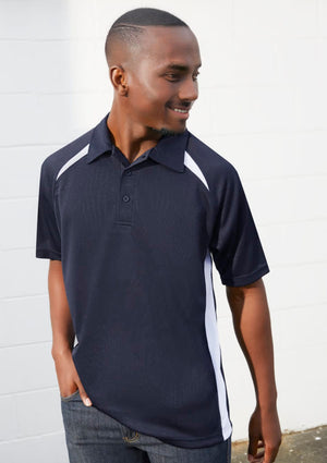 Mens Splice Short Sleeve Polo