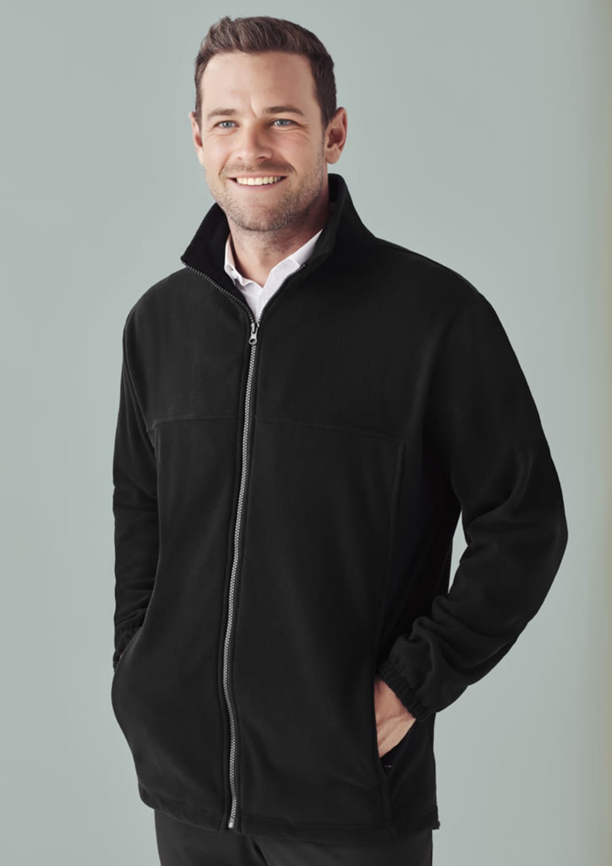 Mens Plain Micro Fleece Jacket