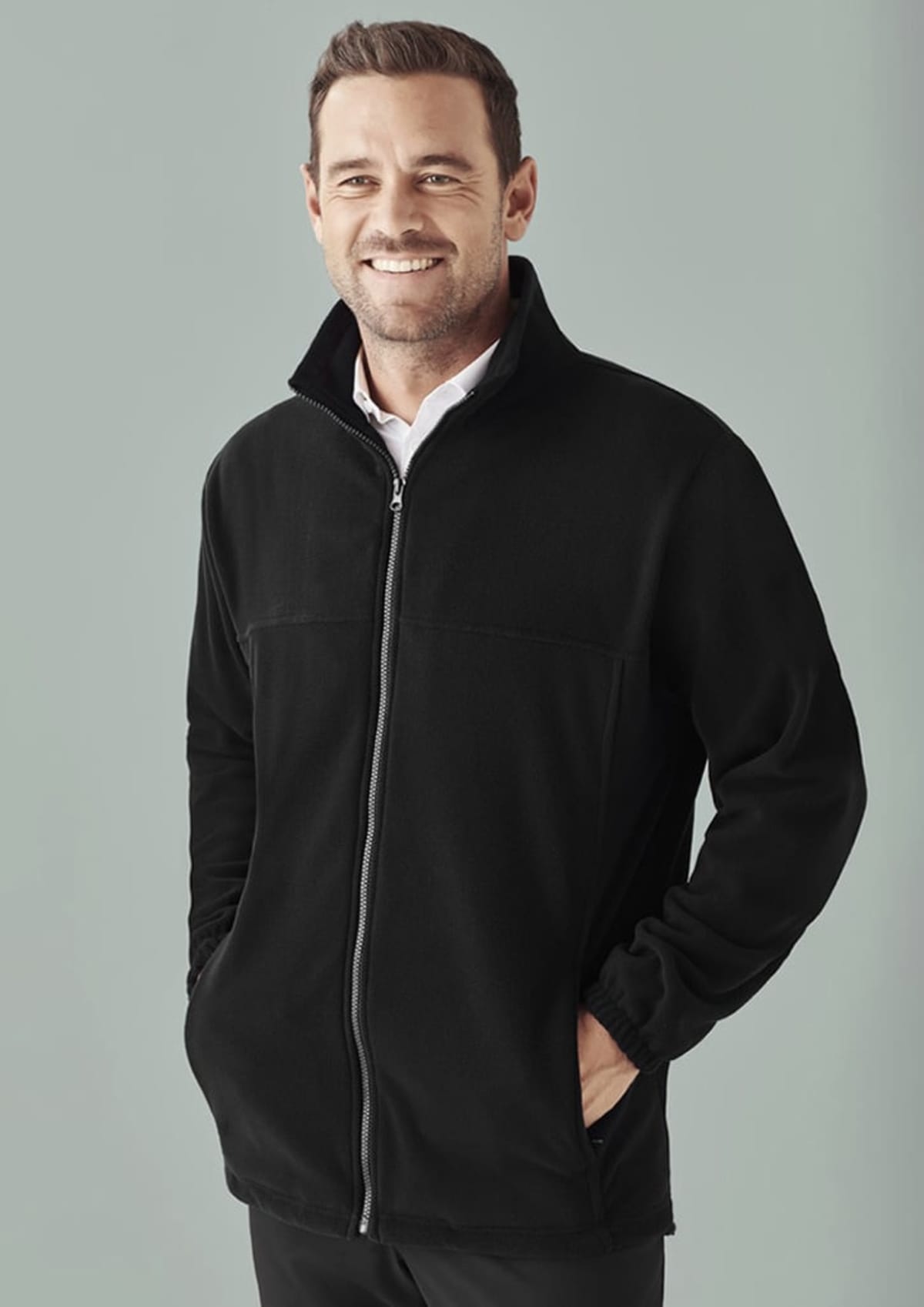 Mens Plain Micro Fleece Jacket