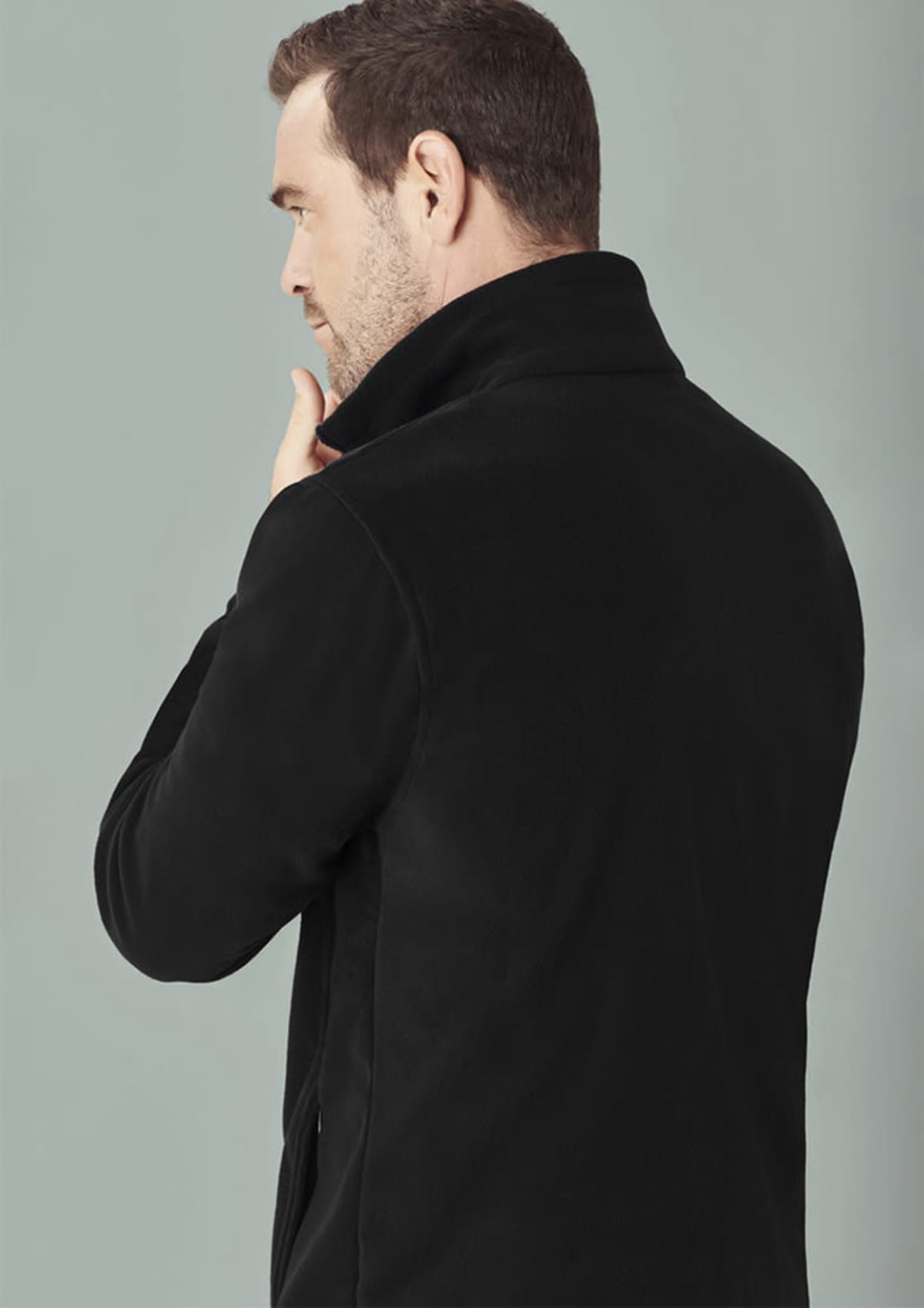 Mens Plain Micro Fleece Jacket