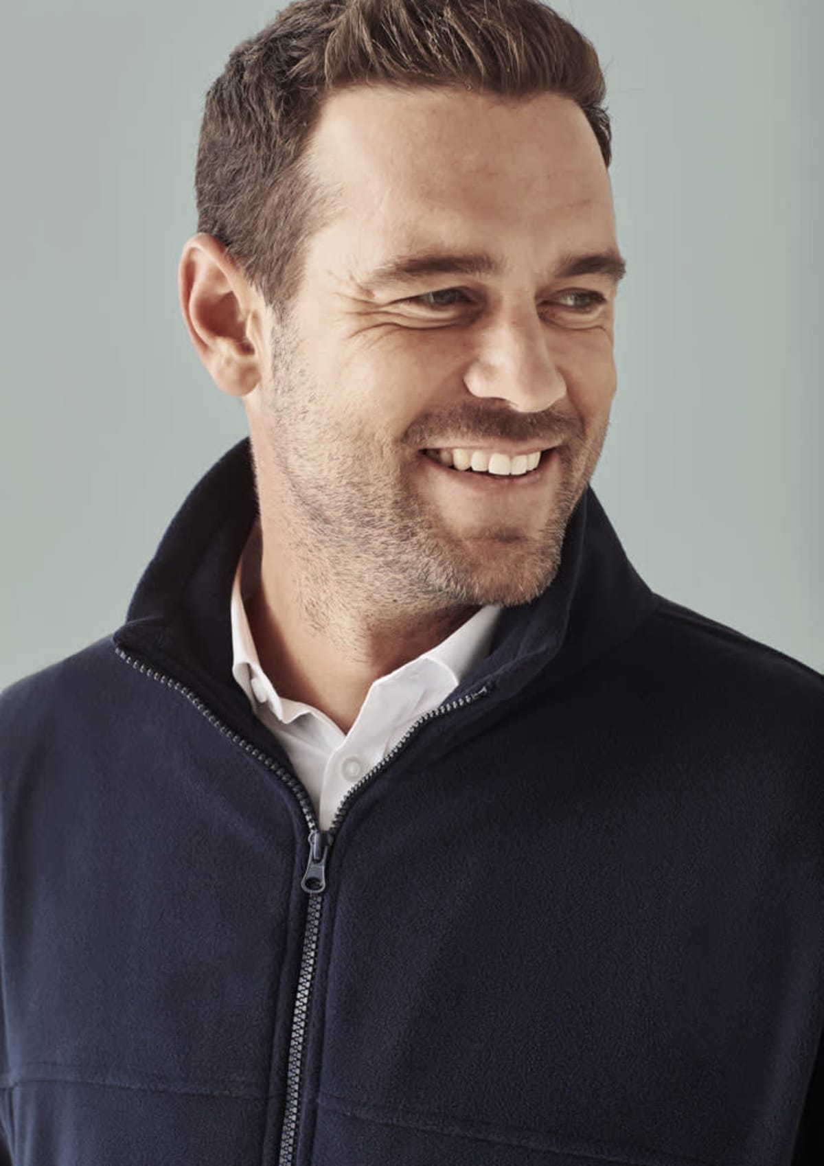 Mens Plain Micro Fleece Jacket