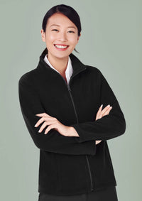 Womens Plain Micro Fleece Jacket