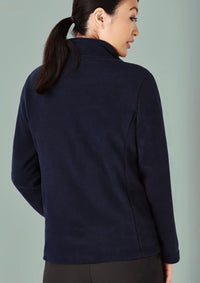 Womens Plain Micro Fleece Jacket