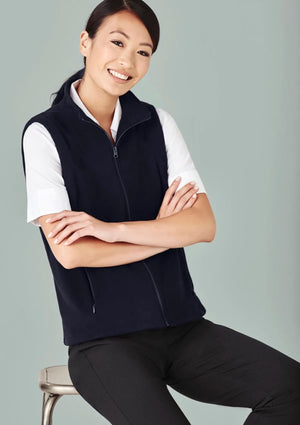 Womens Plain Micro Fleece Vest