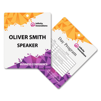 Pocketless Eco Paper Name Tag 95 x 113mm Portrait