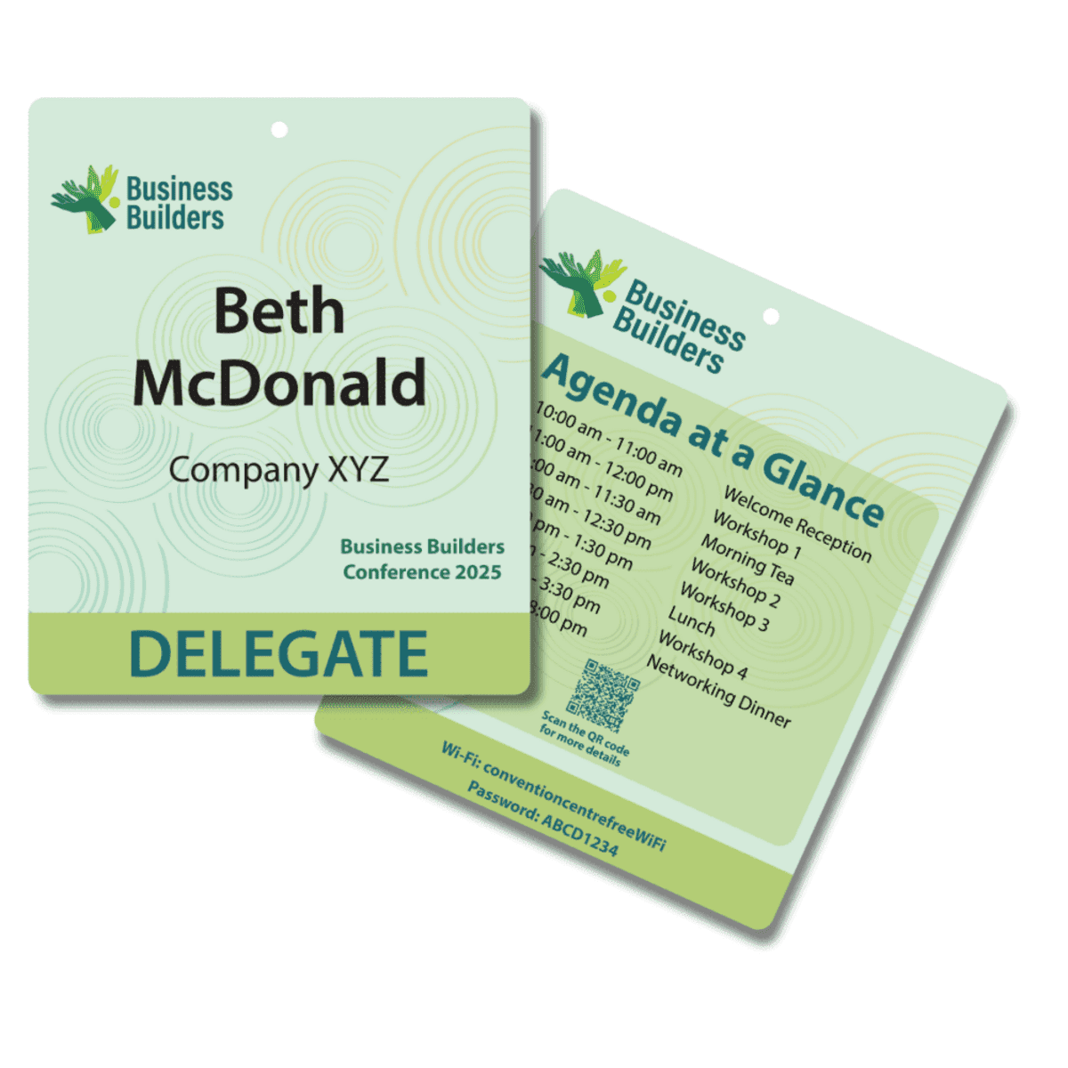 Pocketless Eco Paper Name Tag 95 x 113mm Portrait