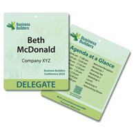 Pocketless Eco Paper Name Tag 95 x 113mm Portrait