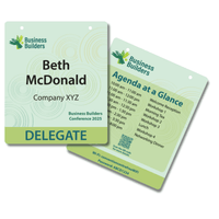 Pocketless Eco Paper Name Tag 95 x 113mm Portrait