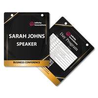 Pocketless Name Tag 95 x 113mm Portrait - Front Names / Back Generic Program