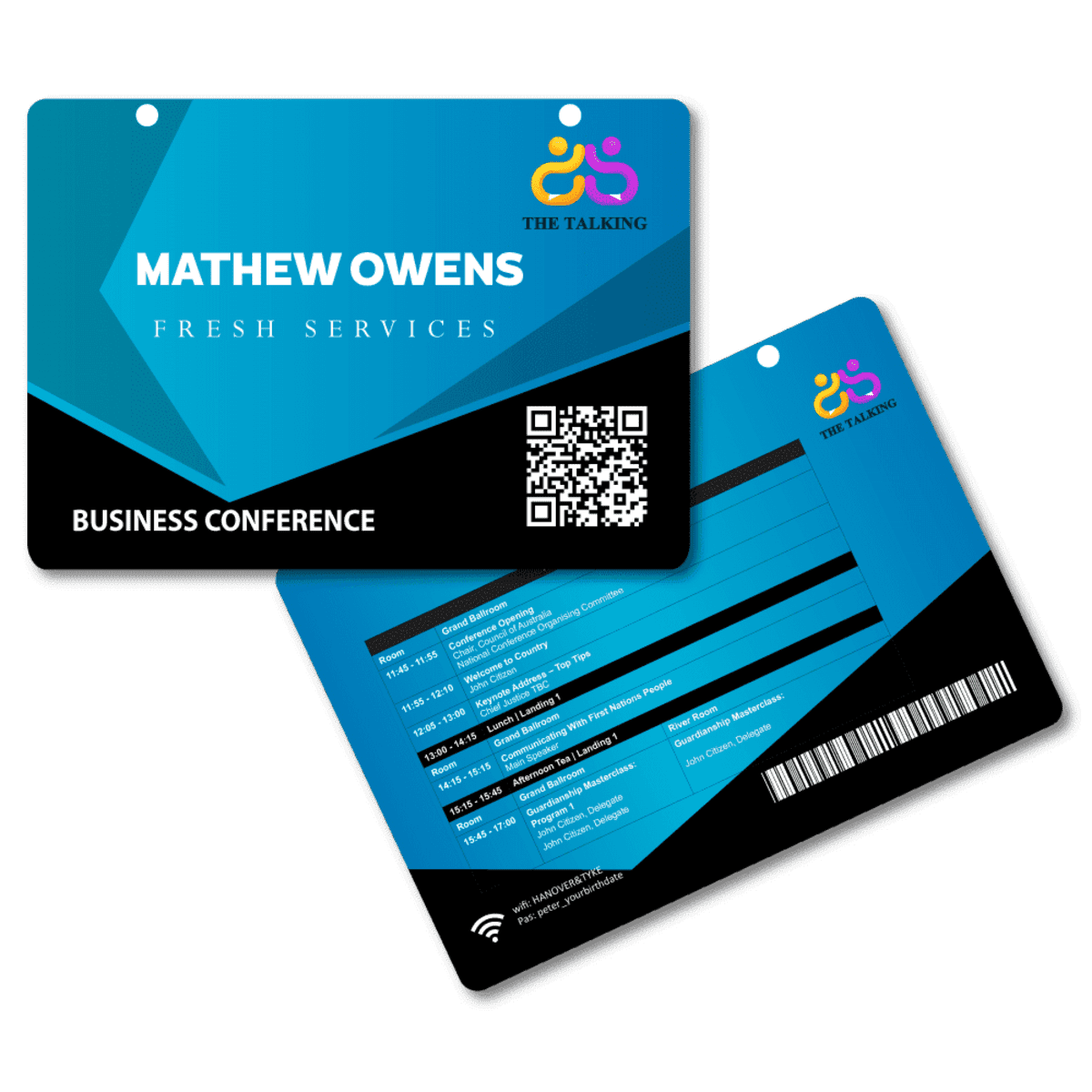 Pocketless Name Tag 105 x 74mm Landscape