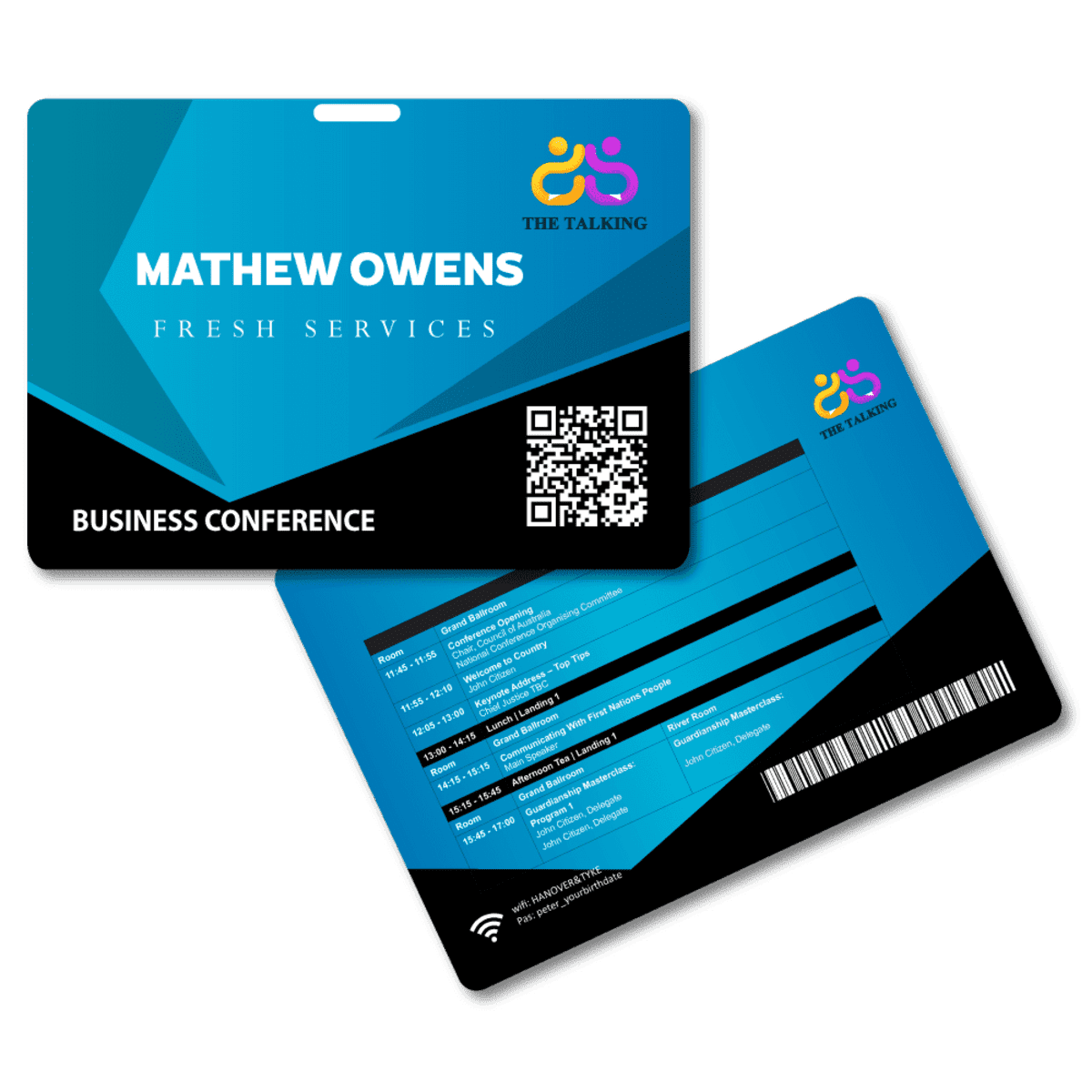 Pocketless Name Tag 105 x 74mm Landscape