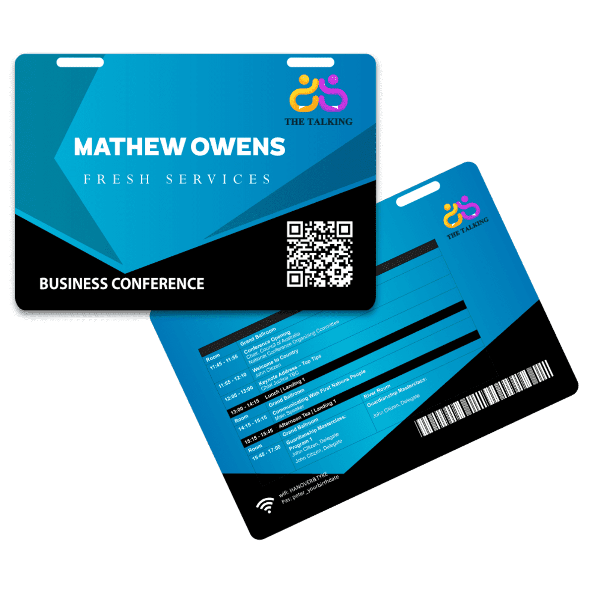Pocketless Name Tag 105 x 74mm Landscape