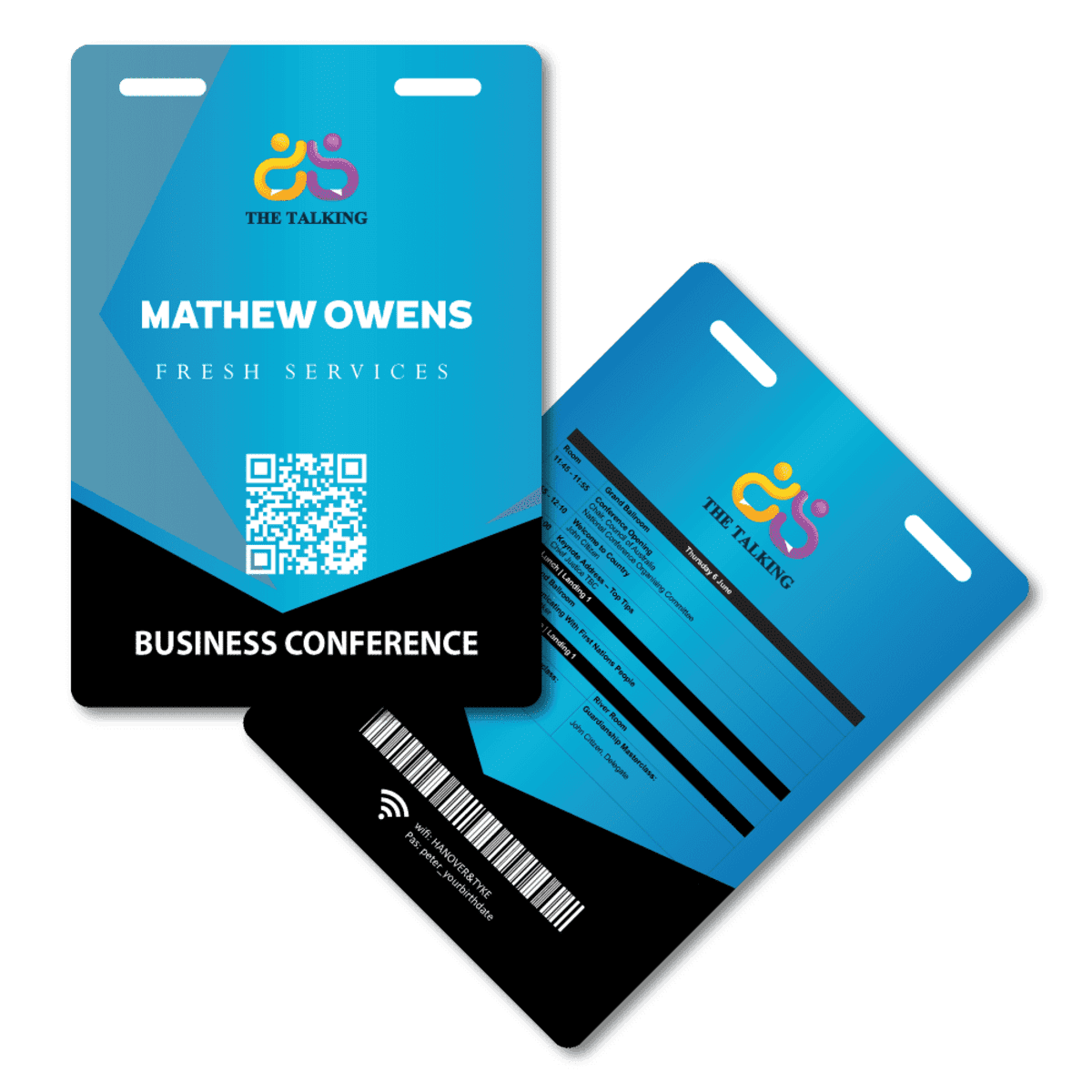 Pocketless Name Tag 74 x 105mm Portrait