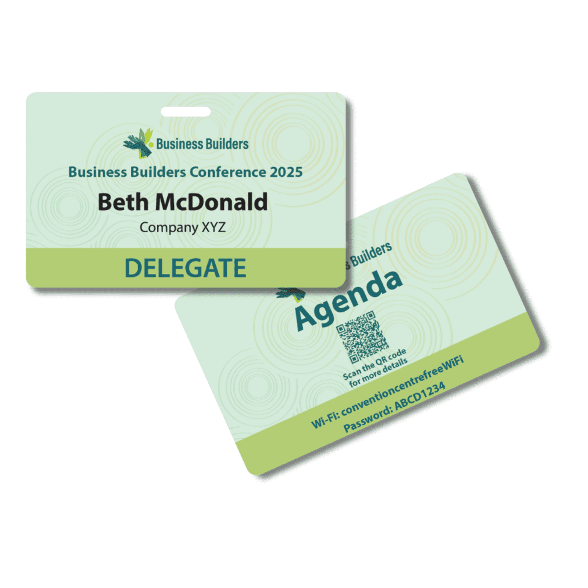 Pocketless Eco Paper Name Tag 90 x 55mm Landscape