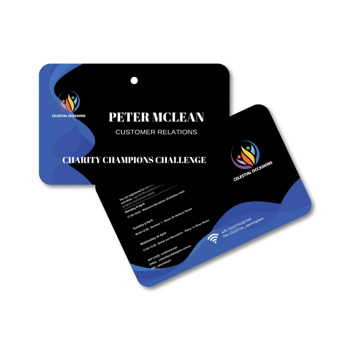 Pocketless Name Tag 90 x 55mm Landscape