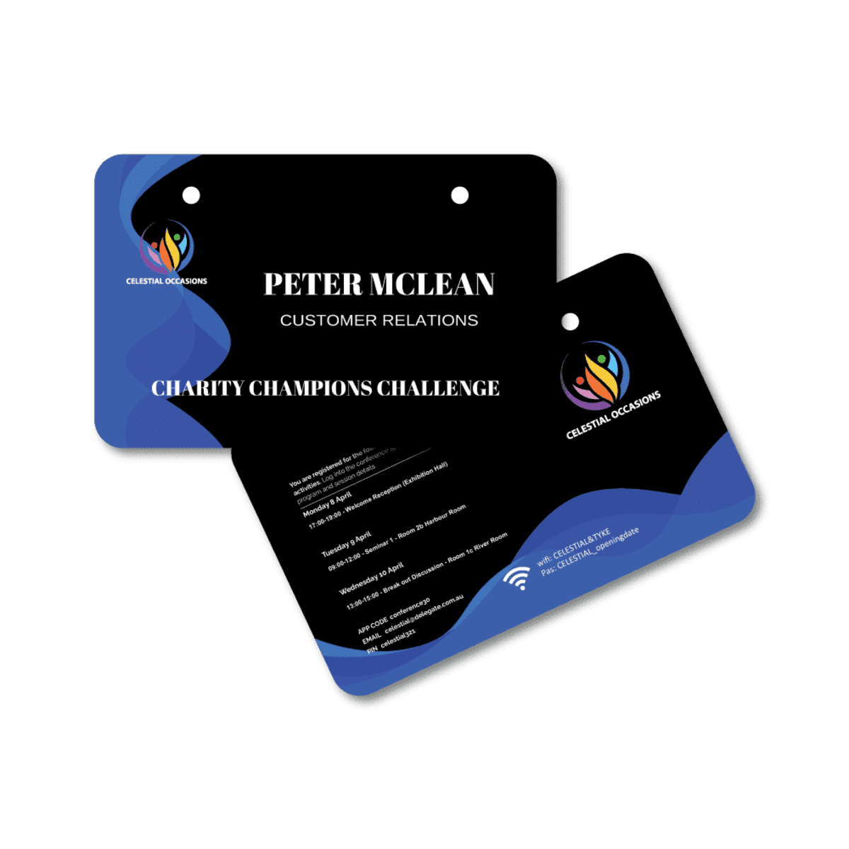 Pocketless Name Tag 90 x 55mm Landscape