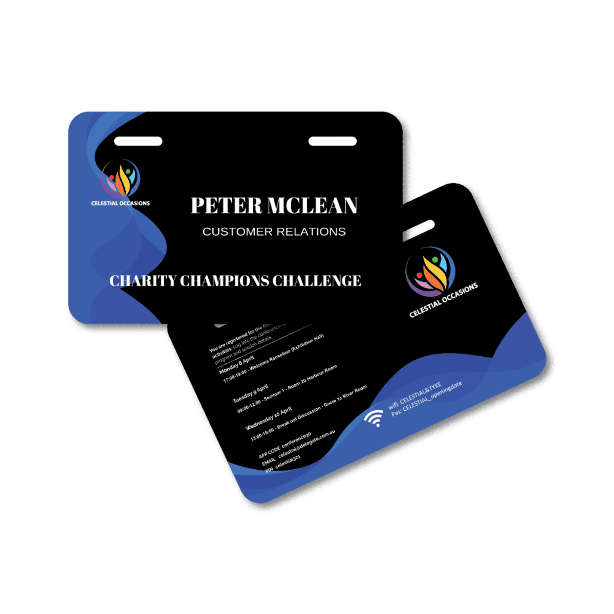 Pocketless Name Tag 90 x 55mm Landscape