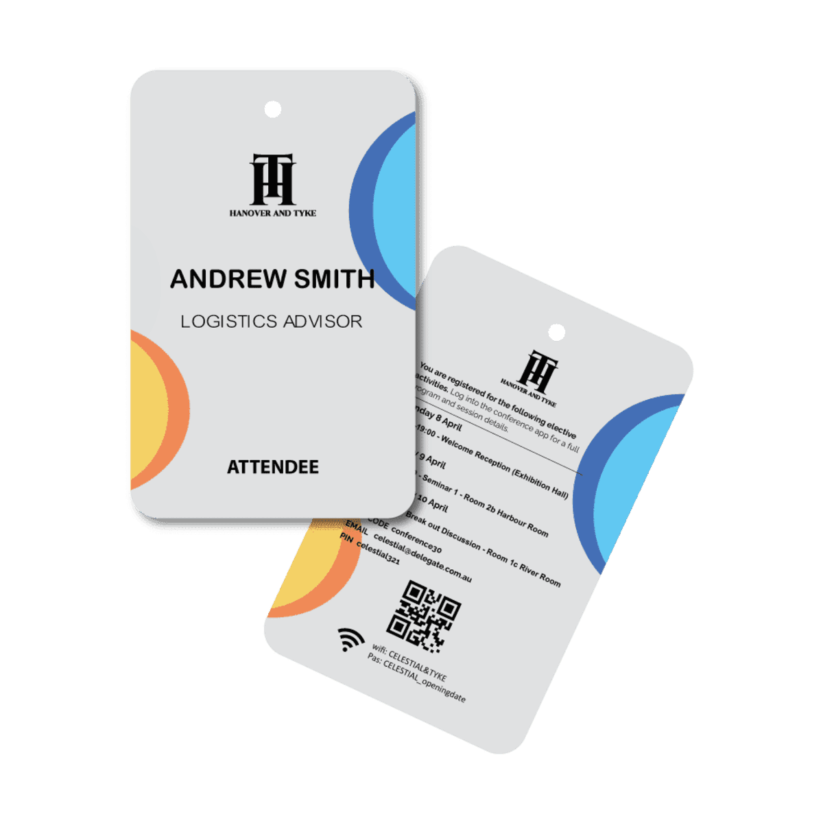 Pocketless Eco Paper Name Tag 55 x 90mm Portrait