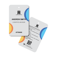 Pocketless Eco Paper Name Tag 55 x 90mm Portrait