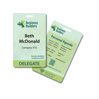 Pocketless Eco Paper Name Tag 55 x 90mm Portrait