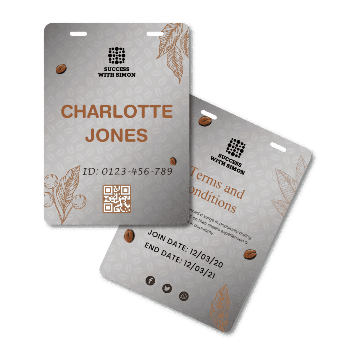 Pocketless Name Tag 105 x 148mm Portrait