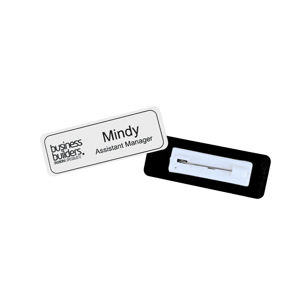 Plastic Staff Name Badge Engraved 75 x 27mm