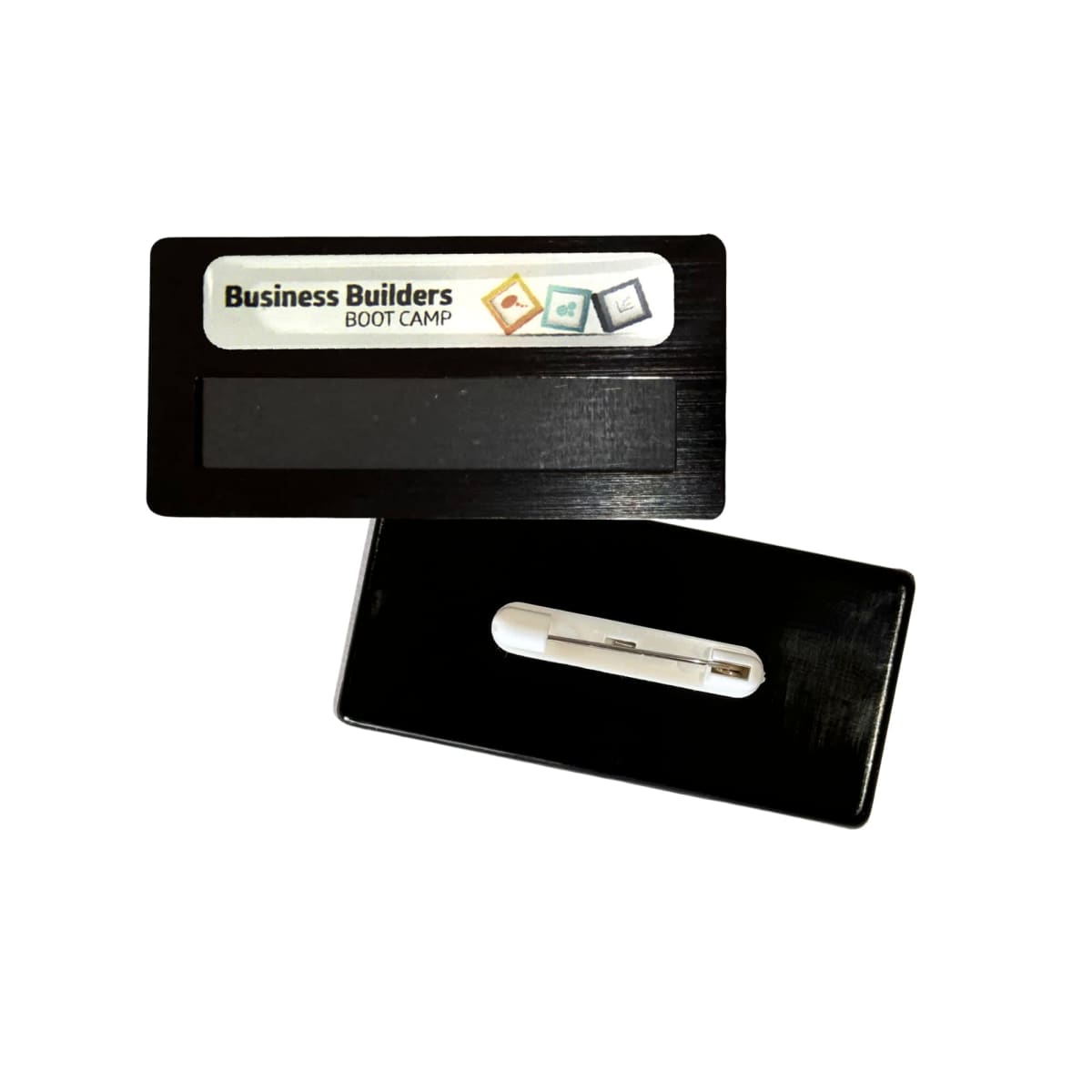 DIY Staff Name Tag Black 75 x 36mm - Epoxy Label