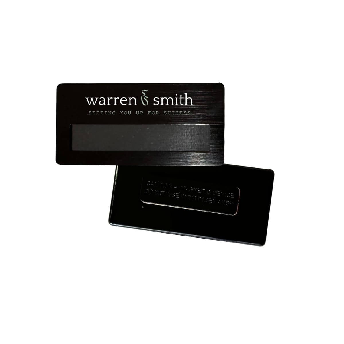 DIY Staff Name Tag Black 75 x 36mm - Full Colour Print
