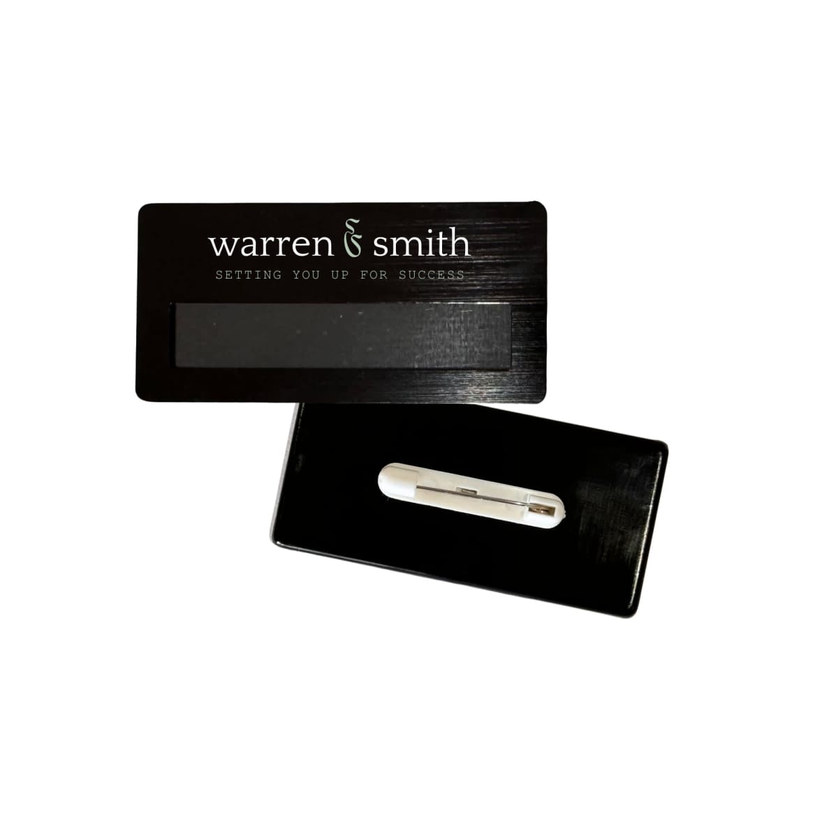 DIY Staff Name Tag Black 75 x 36mm - Full Colour Print
